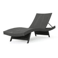 Salem Pe Wicker Chaise Lounge Grey Rattan