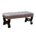 Hilton Ottoman Grey Velvet