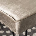 Chair Armless Modern Grey Velvet