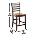 Abaco Counter Chair Set Of 2 Brown Brown Wood