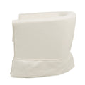 Swivel Chair White Fabric