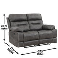 Rudger 3 Piece Upholstered Living Room Set Gray Gray Wood