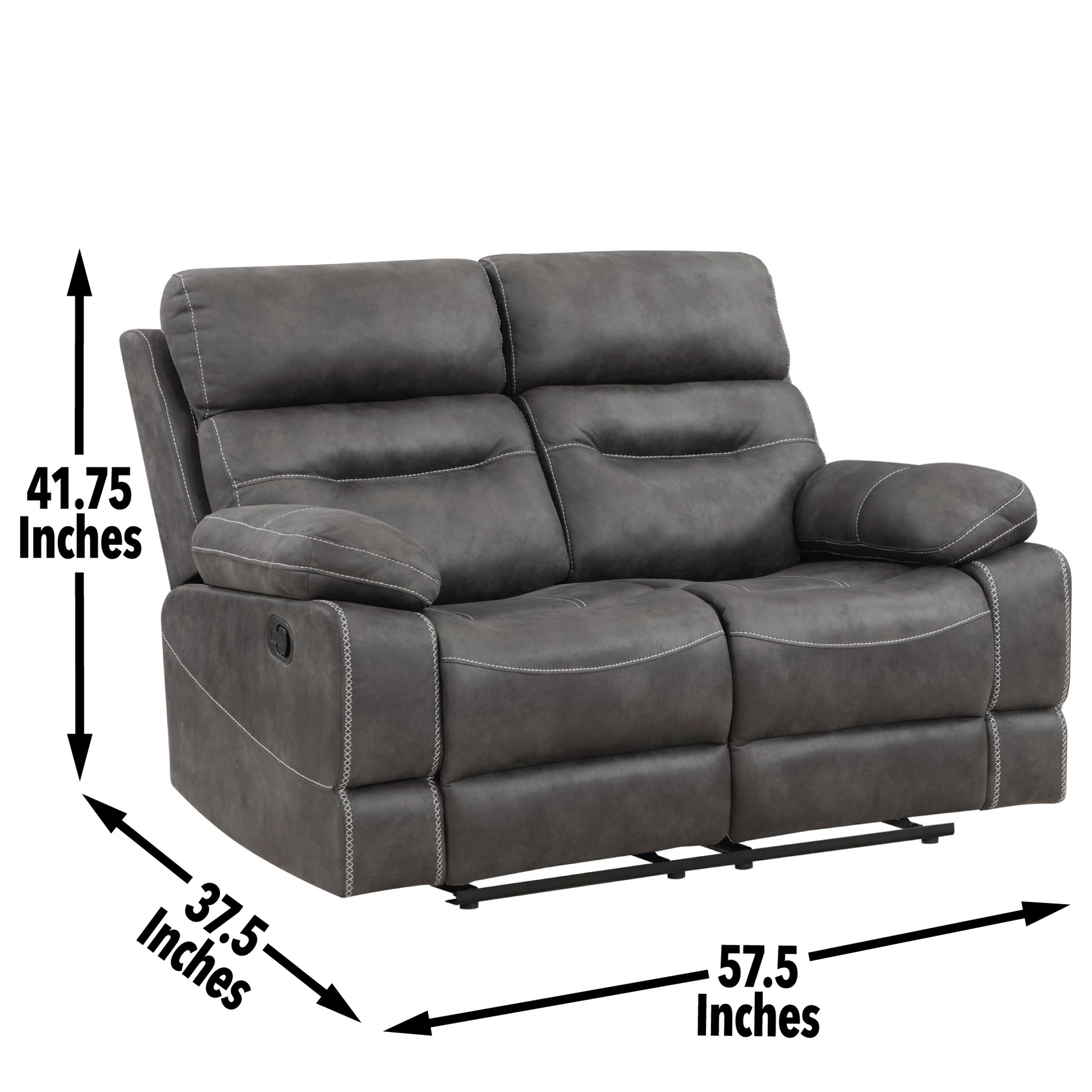 Rudger 3 Piece Upholstered Living Room Set Gray Gray Wood