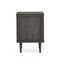 2 Drawer Nightstand Grey Mdf