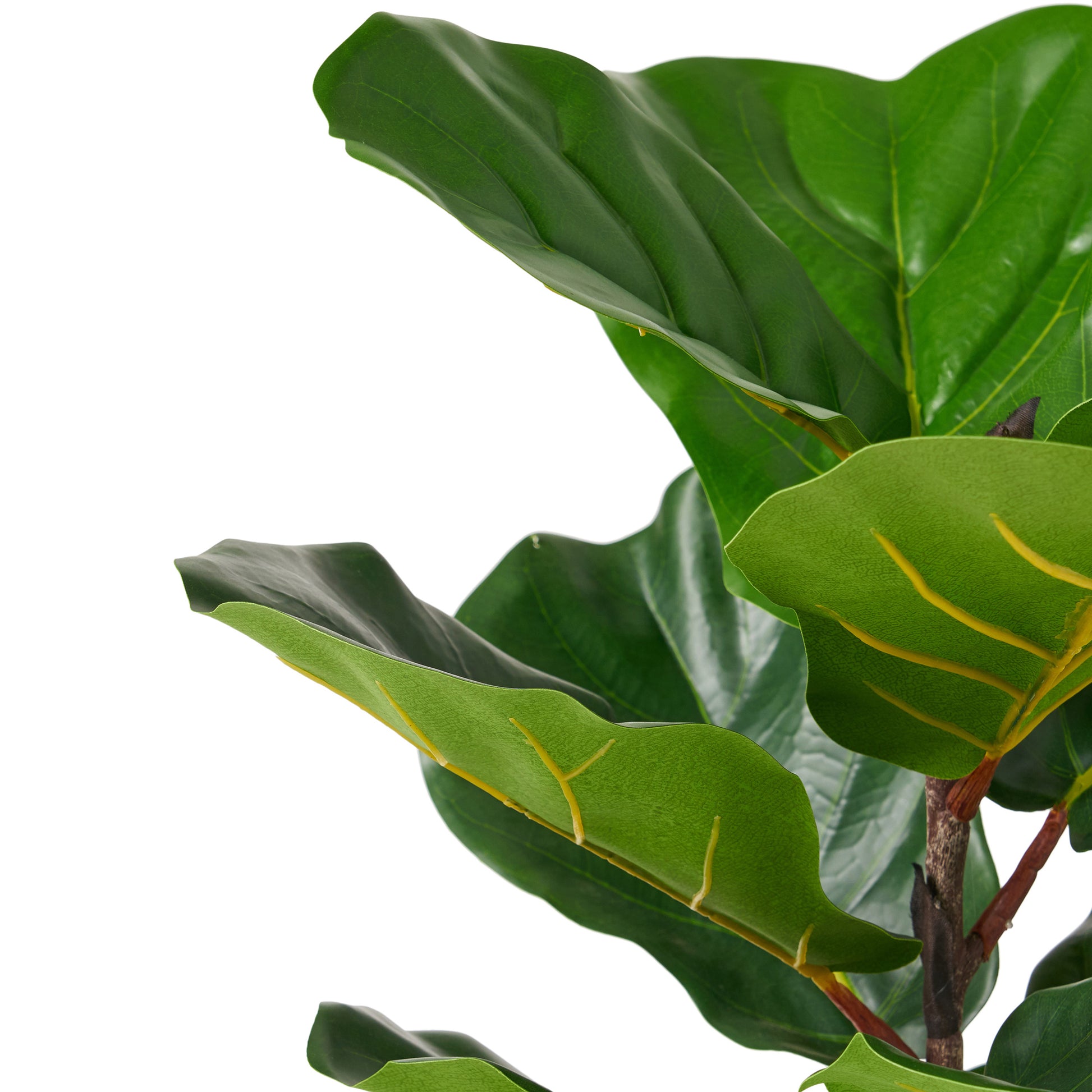 65Cm Artificial Fiddle Leaf Fig Tree Green Iron Plastic