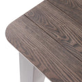 Dining Table With Square Leg Brown Solid Wood Mdf