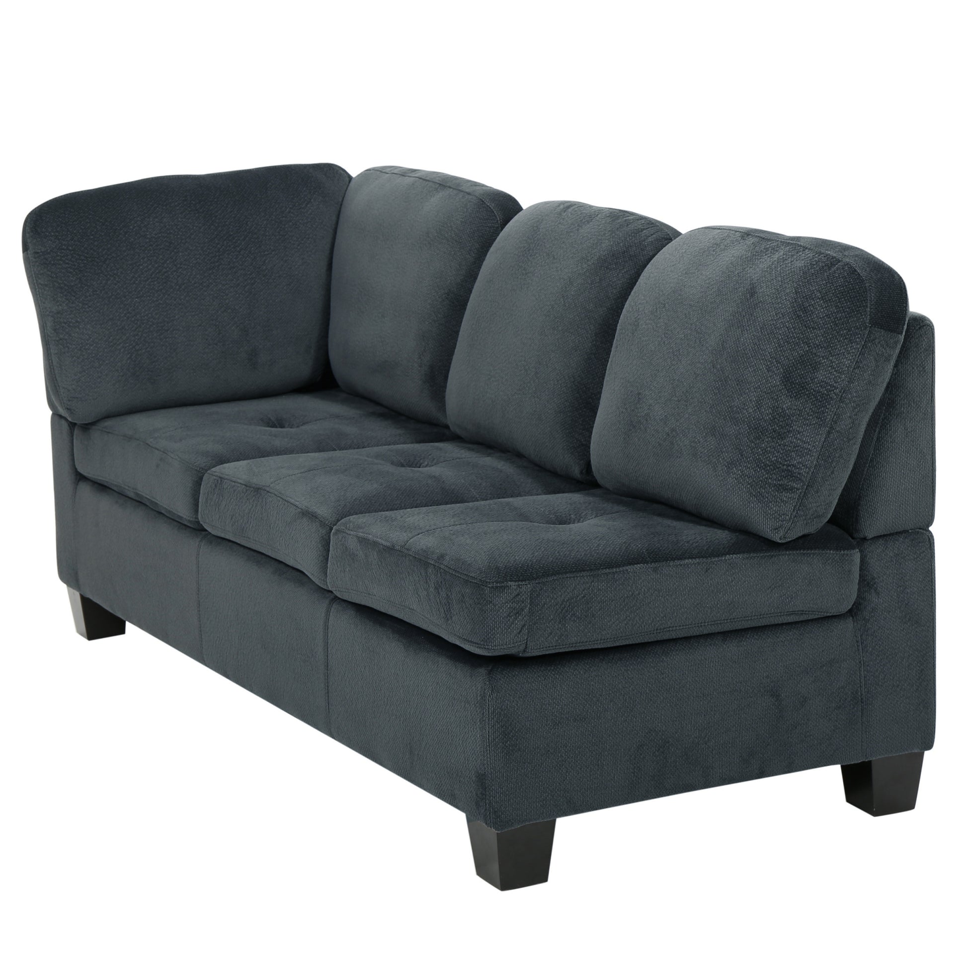 Sofa Charcoal Fabric 6 Seat