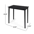 Outdoor Minimalist Acacia Wood Rectangle Bar Table Dark Gray Dark Gray Garden & Outdoor Minimalist Acacia Wood