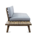 Hillcrest 2 Seater Sofa Left Side Gray Acacia Wood