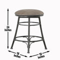 Bali Backless Swivel Counter Chair Gray Dark Gray Wood