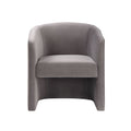Iris Upholstered Dining Or Accent Chair Fog Dark Gray Fabric