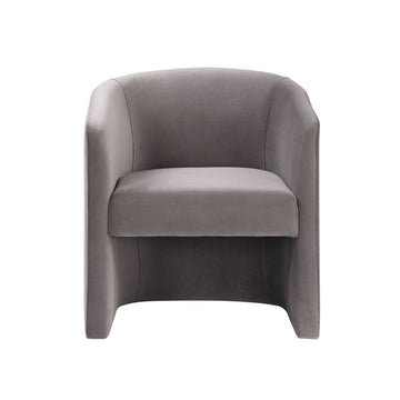 Iris Upholstered Dining Or Accent Chair Fog Dark Gray Fabric
