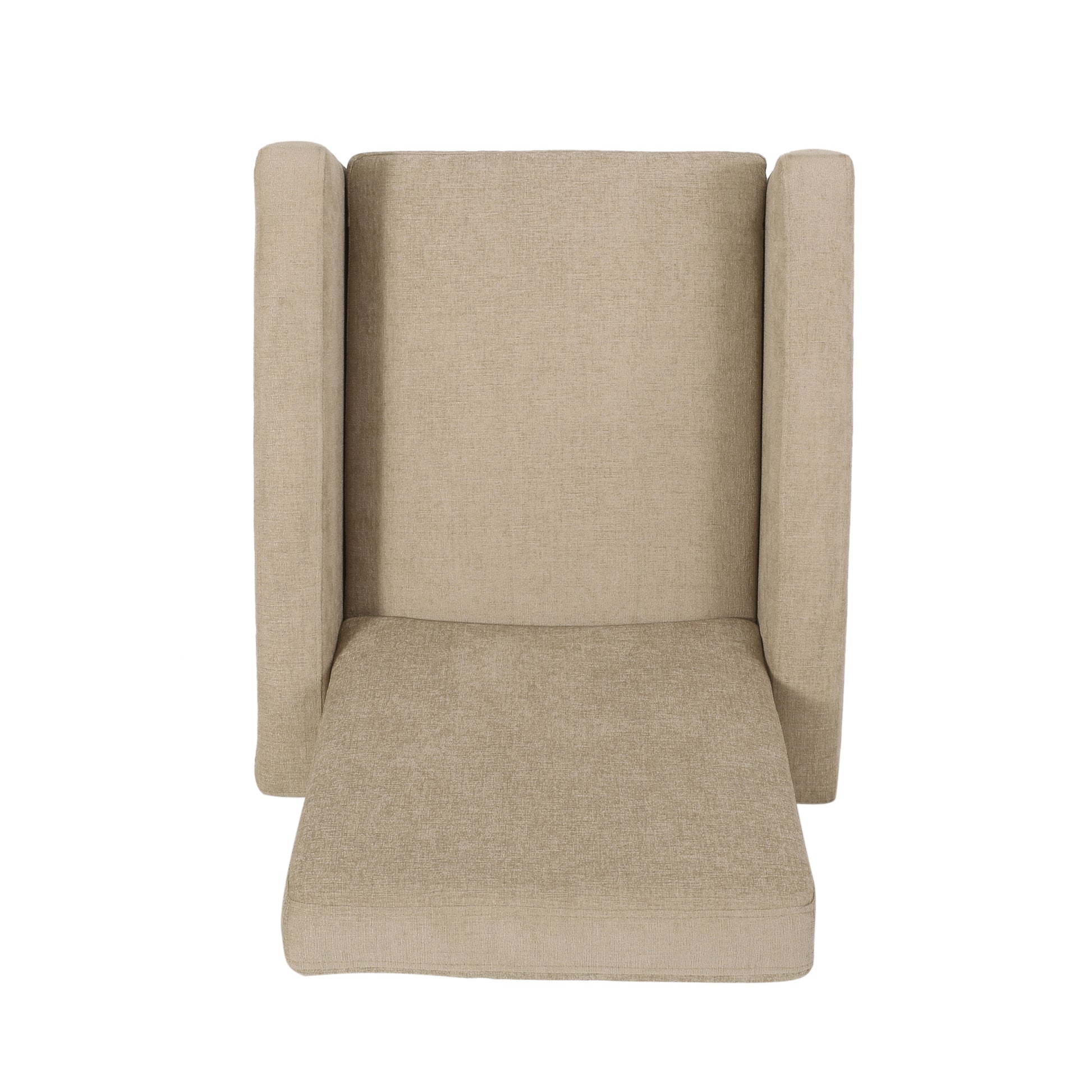 27'' Wide Wood Hand Manual Club Recliner Sand Fabric