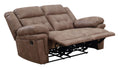 Anastasia Power Recliner Loveseat Brown Brown Fabric 2 Seat