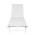 Salton Chaise Lounge White Metal Mesh