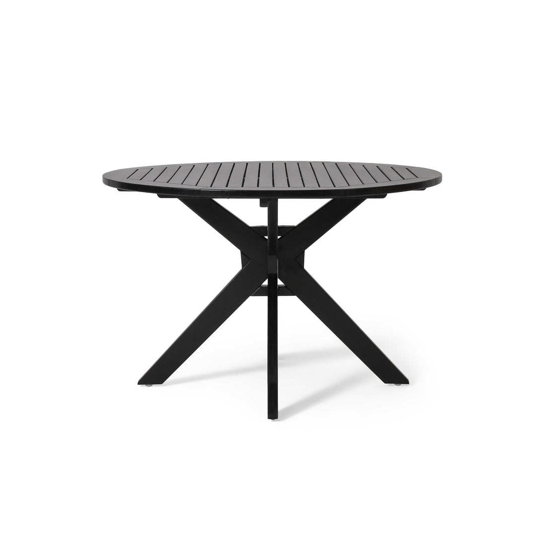 Sandee Dining Table, Round, Black Black Acacia Wood