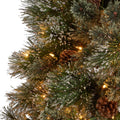 9' Cashmere And Snow Bristle Mixed Tree With 105 Pine Cones And 1200Clear Lights Ul,2317Tips,Dia:69 Green Pvc