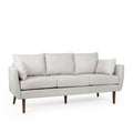 3 Seater Sofa Beige Fabric 3 Seat