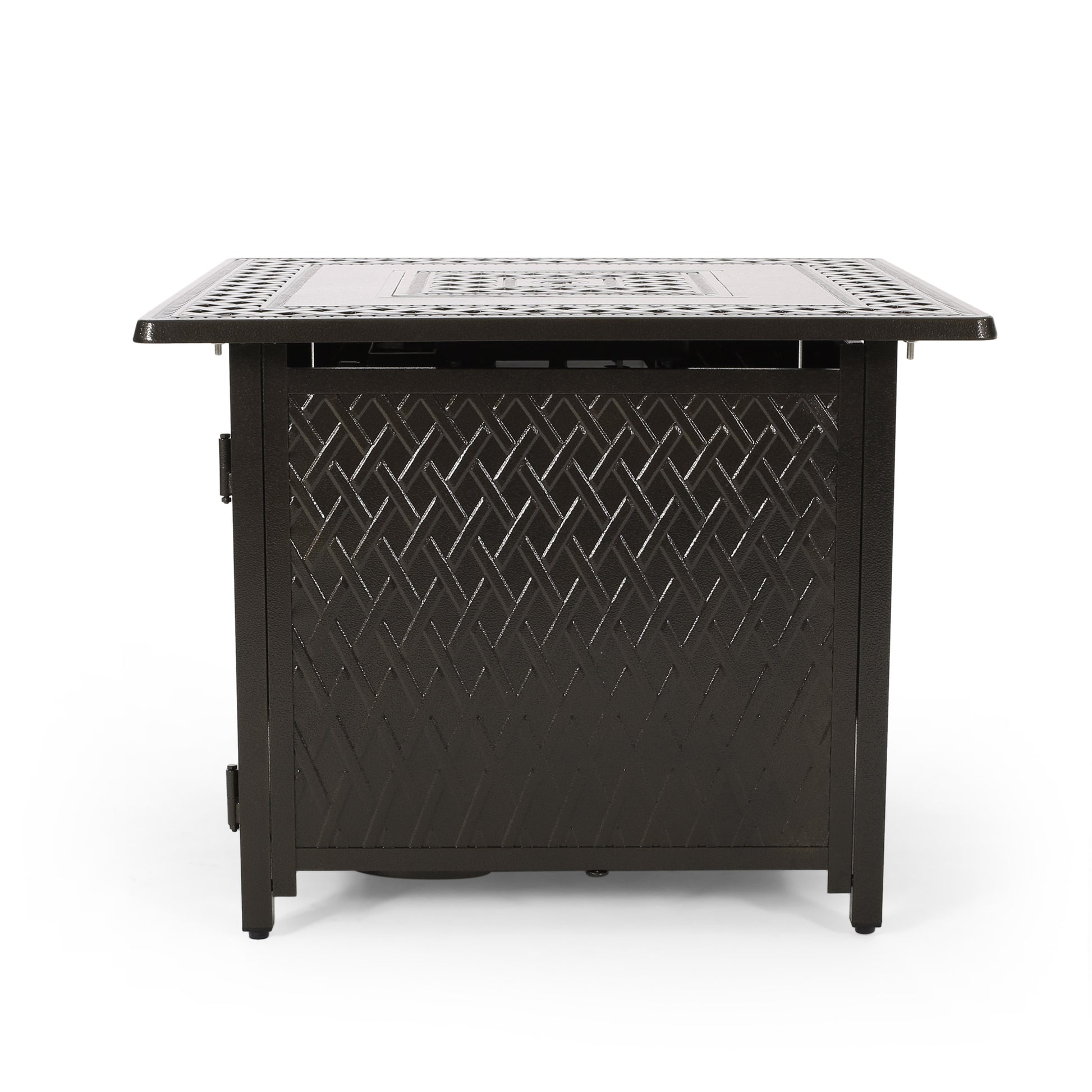 Amherst 32" Square Firepit 37,000 Btu Bronze Metal Aluminium