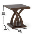 Jocelyn 3 Piece Table Set Brown Brown Wood