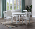 Naples 5 Piece Drop Leaf Dining Set White White Wood
