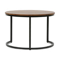 Coffee Table S 3 Black Natural Wood