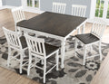 Joanna Counter Chair Set Of 2 Two Tone White Wood