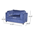 Club Chair Navy Blue Fabric