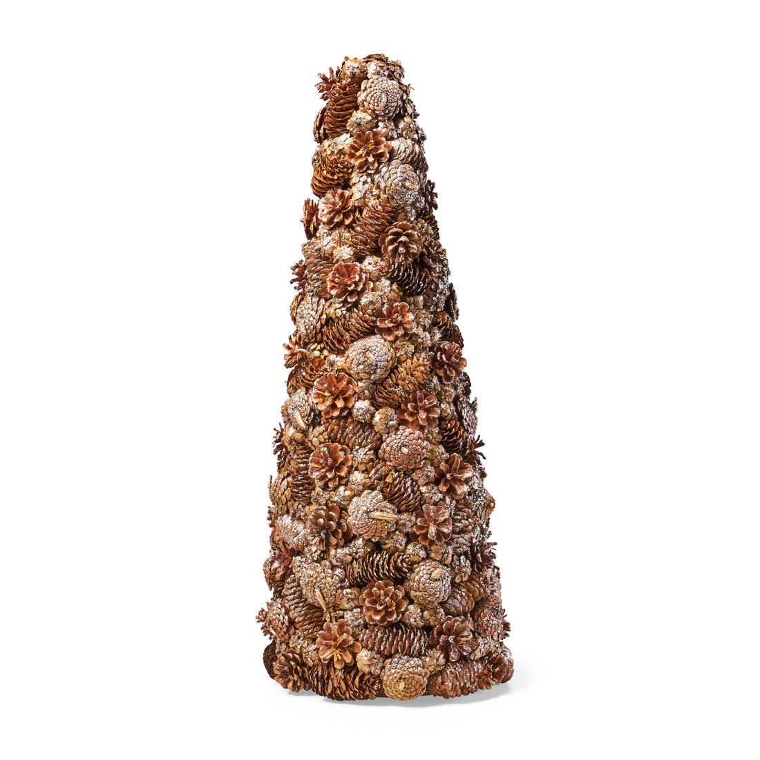 Pine Cone Table Top Tree Champagne Foam