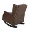 Rocking Chair Dark Brown Pu