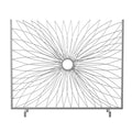 Jandra Decorative Fireplace Screen Silver Iron