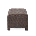 Santiago Pe Wicker Storage Bench Brown Multi Rattan