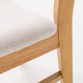 Dining Chair Set Of 2 Light Beige Fabric