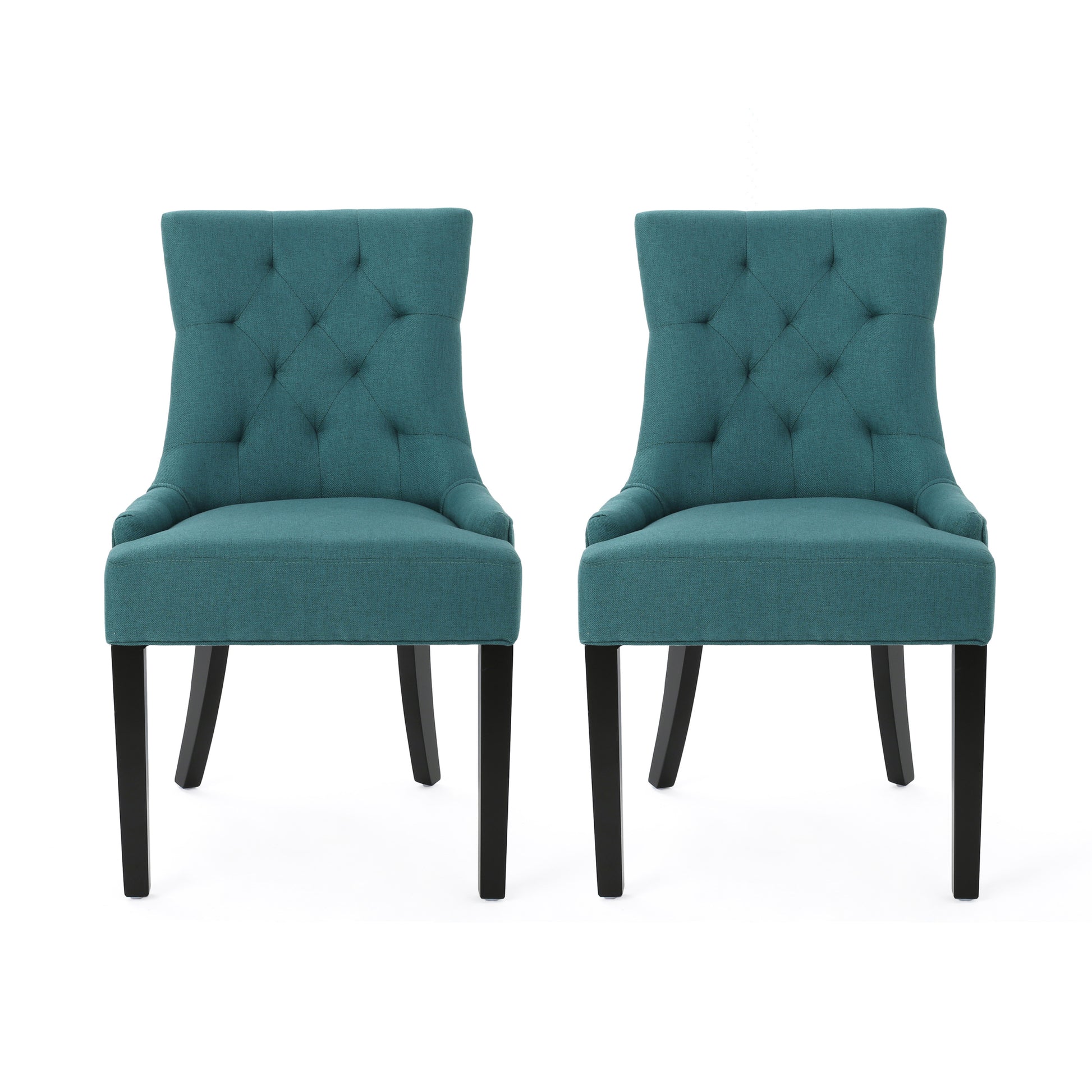 Cheney Dining Chair Kd Set Of 2 Teal Fabric