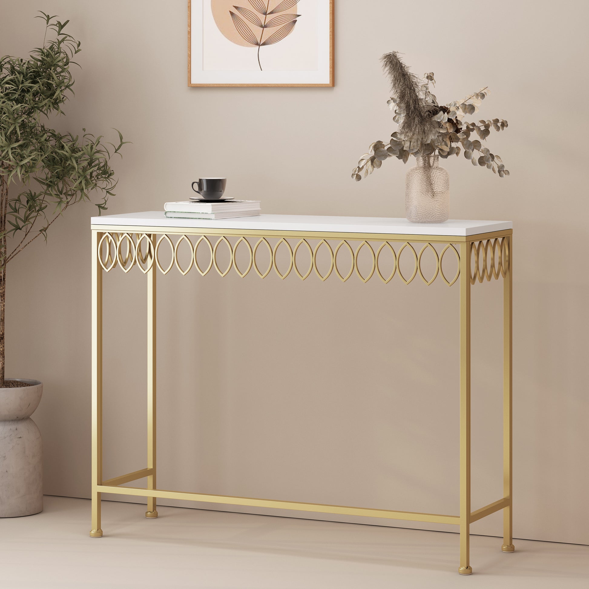 Console Table Gold Mdf Metal