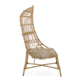 Elon Cocoon Chair Light Brown Pe Rattan Iron Waterproof Fabric