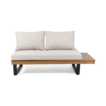 Sebastian 2 Seater Sofa Right Side Beige Acacia Wood