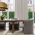 Iris Upholstered Dining Or Accent Chair Fog Dark Gray Fabric