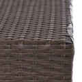 Puerta Accent Table Brown Pe Rattan Iron
