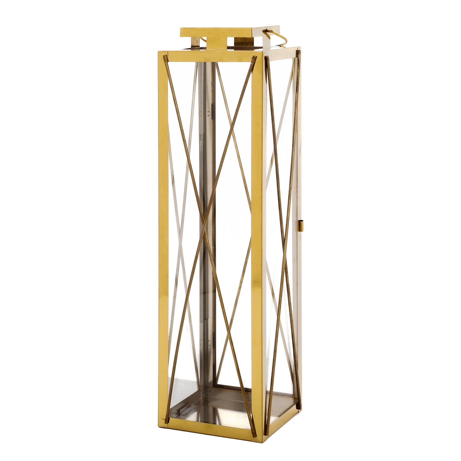 Deborah 22"H Stainless Steel Lantern Gold Stainless Steel