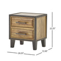 Brighton Collection Night Std 2 Drw Natural Acacia Wood