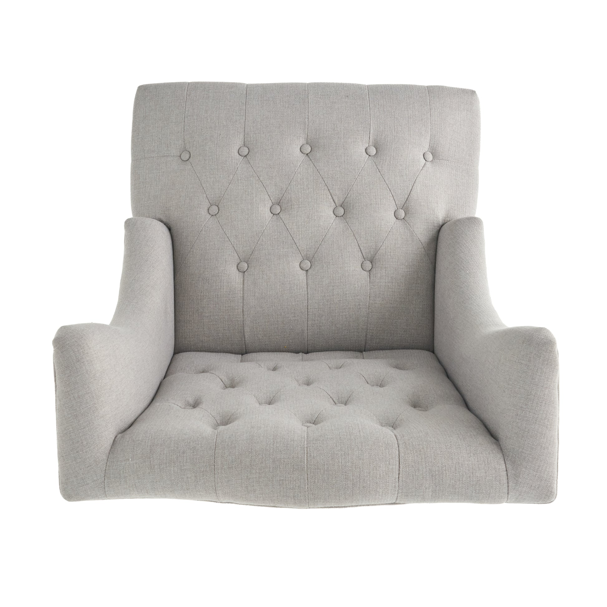 Toddman Hi Back Club Chair Silver Fabric