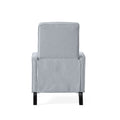 Minimalist Design Light Grey Fabric Push Back Chair Light Grey Fabric