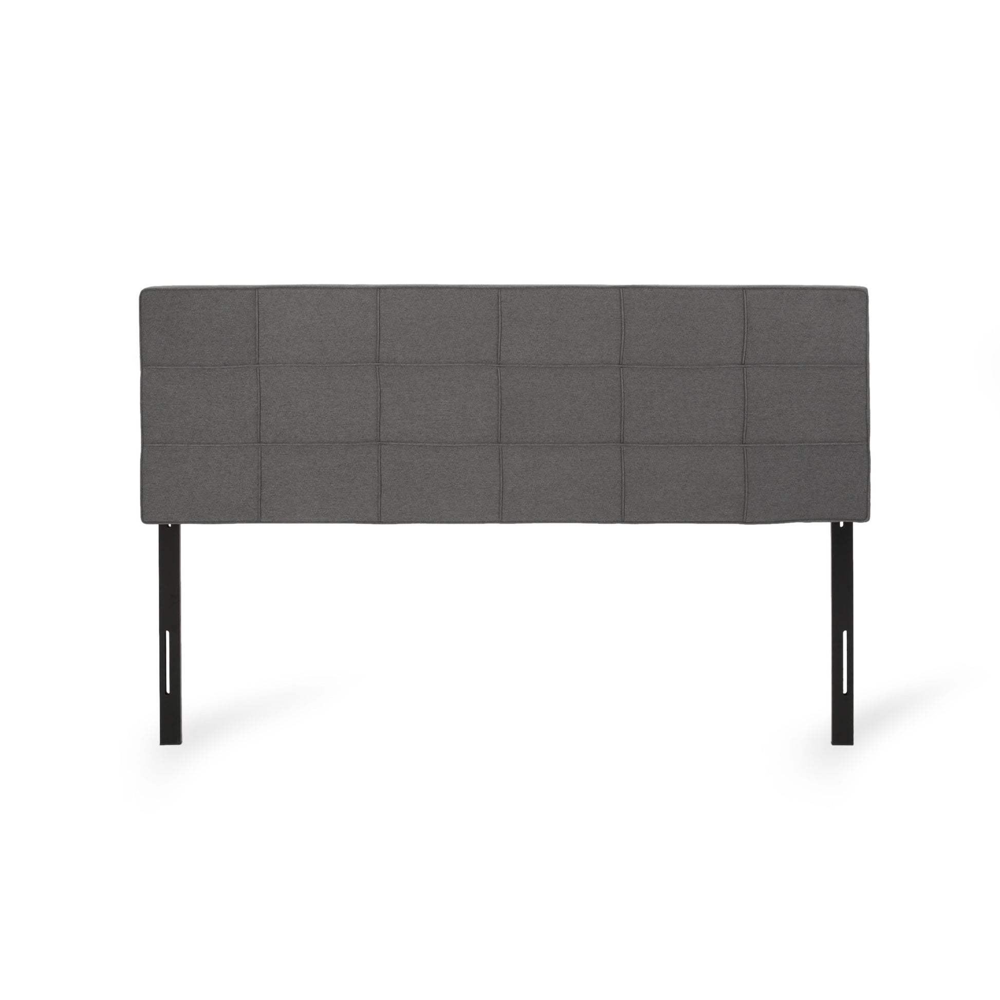 King Cal King Sized Headboard California King Charcoal Grey Fabric