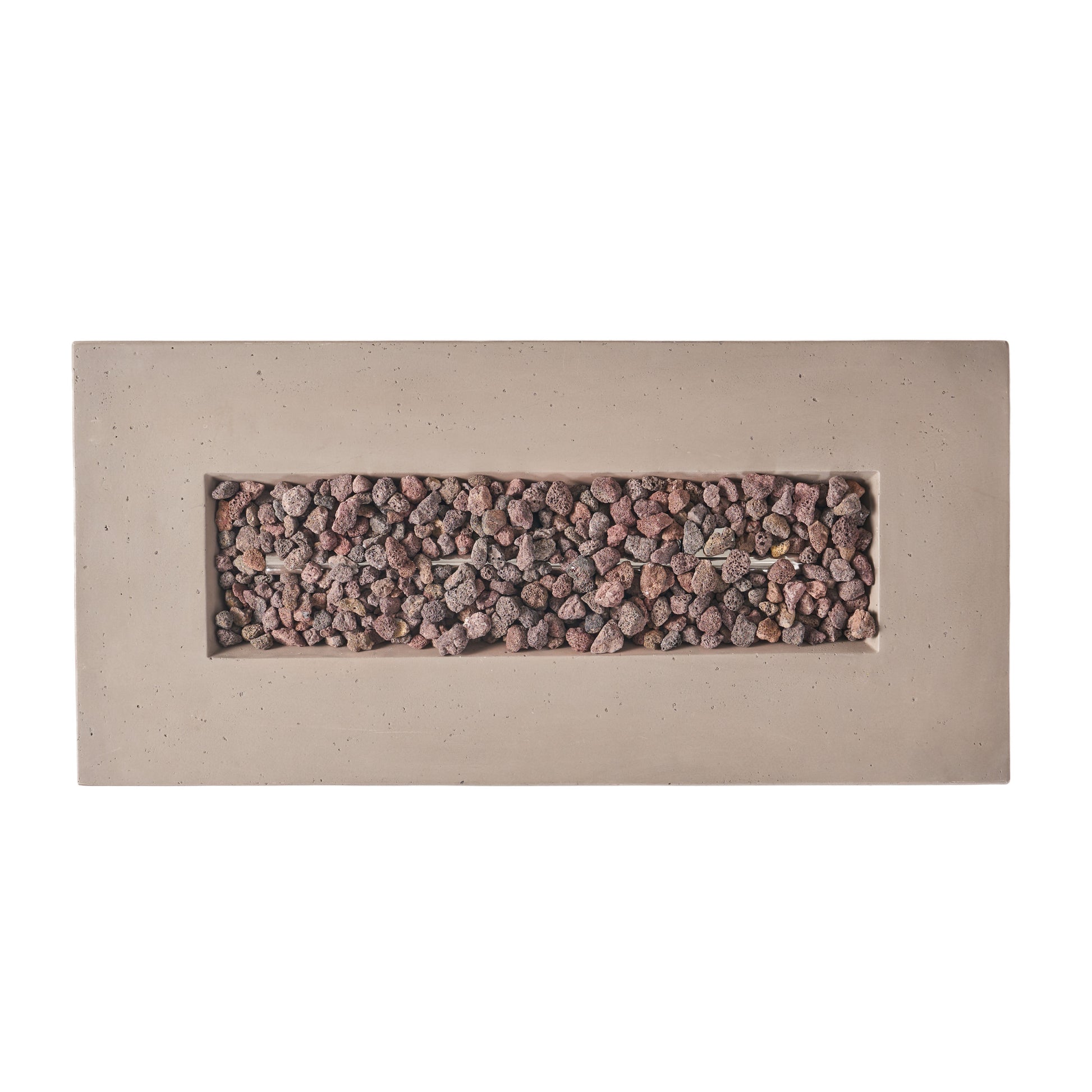 40" Outdoor 40,000 Btu Rectangular Mgo Concrete Propane Fire Pit, Dark Grey Tank Cover Not Included Light Grey Magnesium Oxide