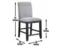 Yves 5 Piece Counter Height Dining Set Black Black Wood