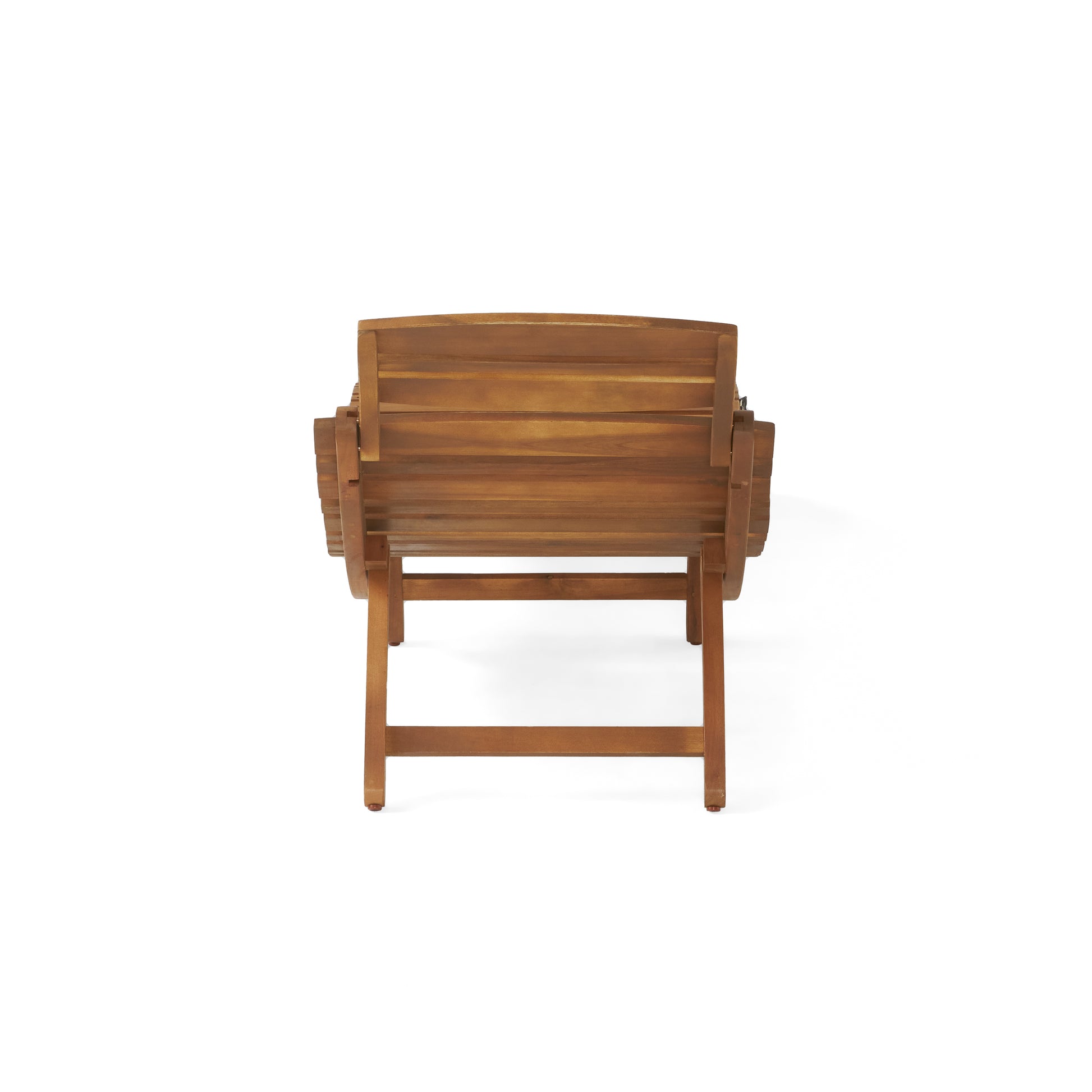 Lahaina Wood Foldable Chaise Lounge Brown Wood