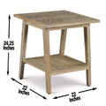 Milani 3 Piece Table Set Light Brown Light Brown Wood
