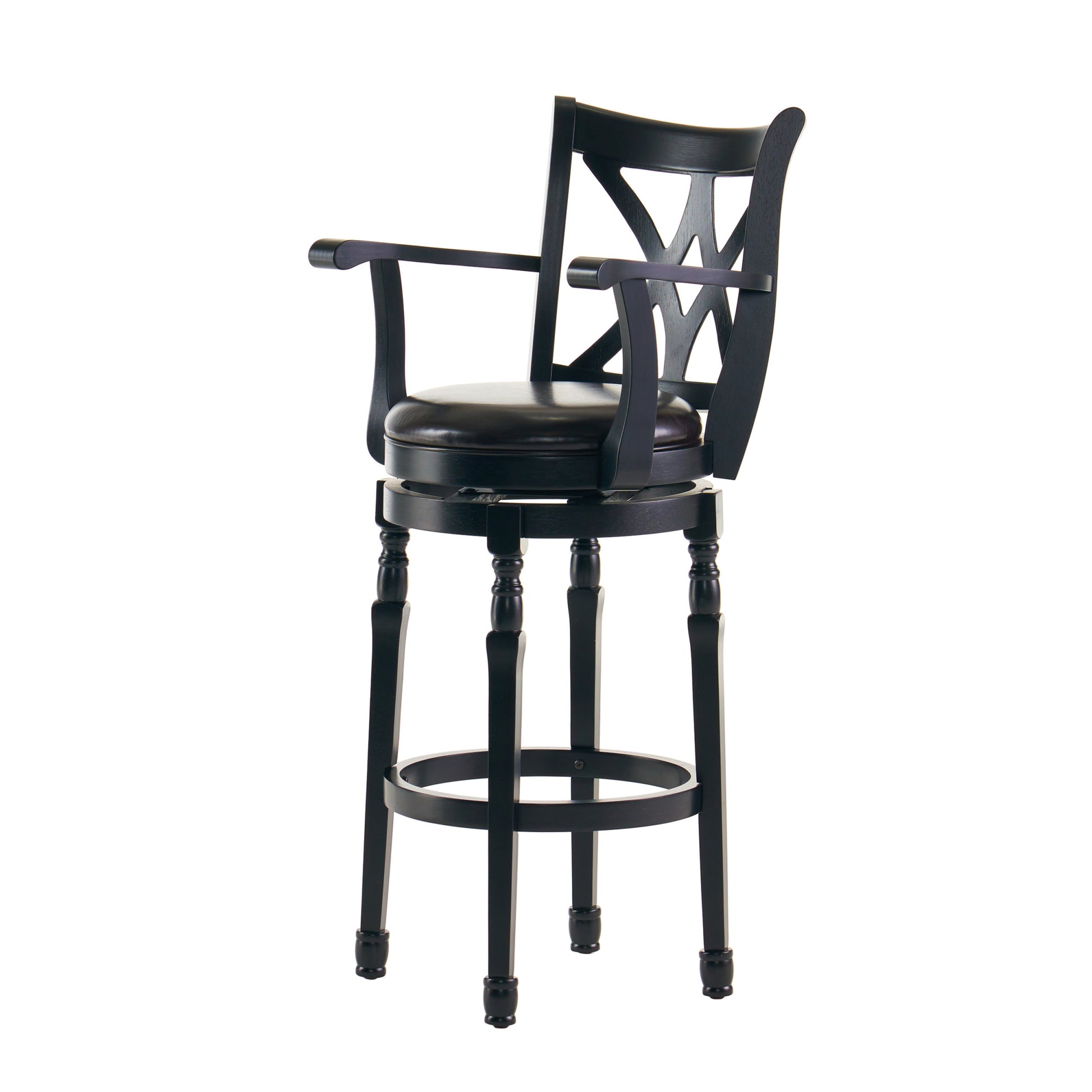 Leather Bar Stool Espresso Leather