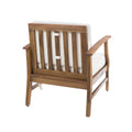 Perla Club Chairs Set Of 2, Cream Cream Acacia Wood